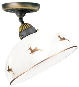 Kolarz 731.10.150 - Lustru aplicat NONNA 1xE27/75W/230V Ø 20 cm, decor cerb, roz auriu