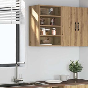 vidaXL Dulap suspendat “Riga”, stejar artizanal, 40x29,5x60 cm