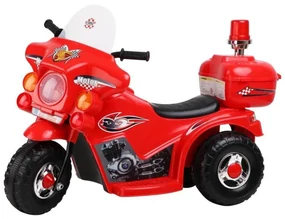 Motocicleta Electrica cu Acumulator Pentru Copii LENA BABY® , cu muzica si lumini,3 roti, MERS CU SPATELE, Rosu