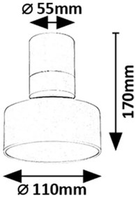 Plafoniera LED tip spot aplicat din metal alb reglabila Ovidia D-11cm