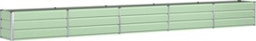 vidaXL Jardinieră Verde pastel 480 x 50 x 45 cm Oțel Galvanizat