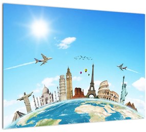 Tablou pe sticlă - Călătorie (70x50 cm)