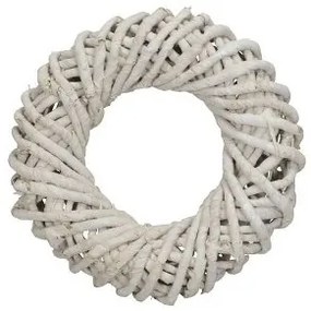 Coronita din fibre naturale, alb, 30x8.5 cm