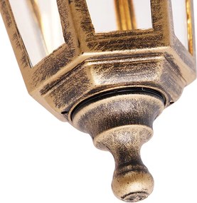 Aplică de perete exterioară antică aurie IP44 - New Haven