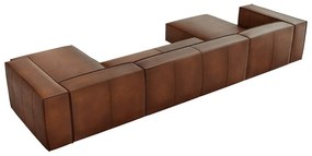 Colțar maro coniac cu tapițerie din piele (în formă de "U") Madame – Windsor &amp; Co Sofas