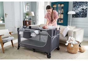 Pătuț portabil LEODY gri KINDERKRAFT