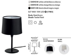 Veioza / Lampa de masa moderna design elegant CONGA alb/bej 64310-05