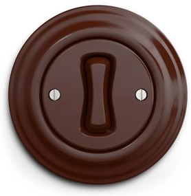 Kliklap - Întrerupător retro pentru scară cu ramă nr. 6, maro