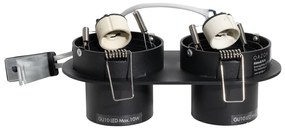 Spot îngropat negru GU10 50mm 2 lumini - Installa