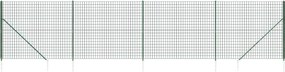 vidaXL Gard plasă de sârmă cu țăruși de fixare, verde, 1,4x10 m