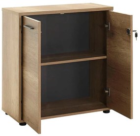 Biblioteca Adore New York,  2 usi cu cheie, 3 rafturi, 76 x 75 x 34 cm