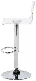 Set scaune tip bar 2buc. Bozen (transparent) (plastic alb). 1009972