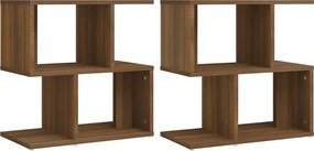 vidaXL Noptiere, 2 buc., stejar maro, 50x30x51,5 cm, lemn prelucrat