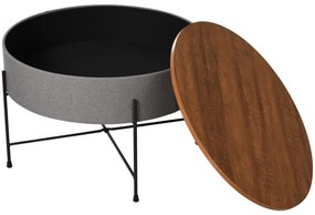 HOMCOM masuta cafea, rotunda, stil industrial, Ф60 x 40cm | AOSOM RO