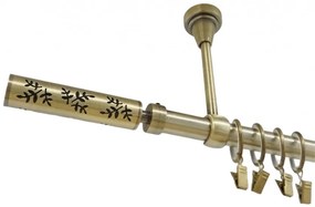 Galerie simpla prindere tavan FLORA 19 mm aur antic (Alege marime: 140 cm)