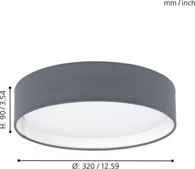 Plafonieră LED Eglo 31592 PASTERI 1xLED/12W/230V
