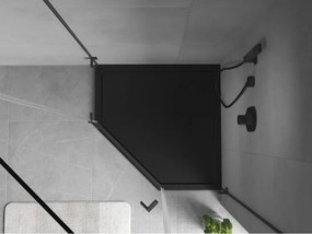 Mexen Flow cadă de duș pentagonală slim 90 x 90 cm, negru mat - 46P709090