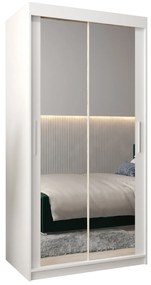 Dulap de haine 100 cm Toki 3 (alb mat + alb mat). 1065041