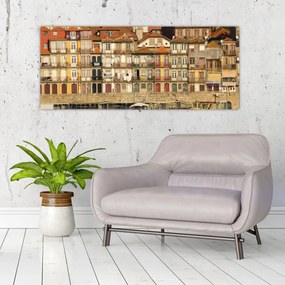Tablou - Cartierul Waterfront, Portugalia (120x50 cm)