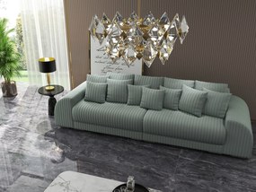 Canapea extensibilă dumonde cu 2 lăzi de depozitare si sezut confortabil din spuma high-density, Verona Ambience Mint 310x100 cm