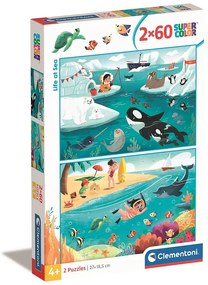 Animale Noli Viața pe mare 2x60 piese puzzle Clementoni