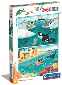 Animale Noli Viața pe mare 2x60 piese puzzle Clementoni