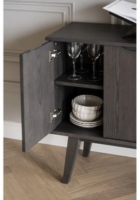 Comodă maro joasă cu aspect de lemn de stejar 150x85 cm Filippa – Rowico