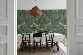 Fototapet, Peacock Garden, Green, Rebel Walls