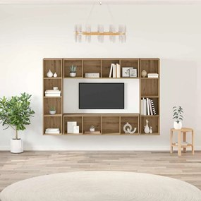 vidaXL Cabinet TV 4 pcs Maro 37 x 37 x 142.5 cm Lemn compozit
