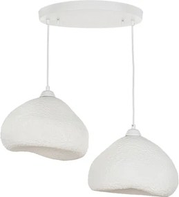 Brilagi - Lampă suspendată pe cablu WABI SABI, 2xE27/40W/230V, Ø 45 cm, alb