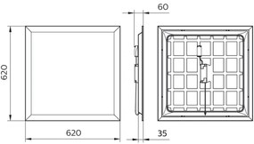Philips - Panou LED încastrat PROJECTLINE LED/36W/230V 62x62 cm