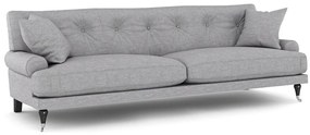 Canapea Seattle E120Numărul de locuri: 3, Gri deschis, 222x100x87cm, Tapiterie, Picioare: Role, Lemn