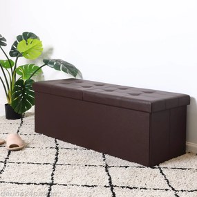 Deuba Cutie depozitare cu capac rabatabil maro - 115x38x38cm