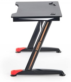 Birou de gaming B40 negru/rosu L100 cm