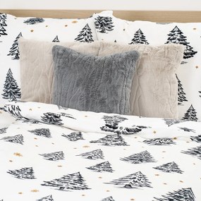 Lenjerie de pat din microflanel 4Home FrostedTrees, 160 x 200 cm, 70 x 80 cm, 160 x 200 cm, 70 x 80 cm