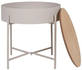 Măsuță auxiliară rotundă din metal ø 40 cm Sisco – House Nordic