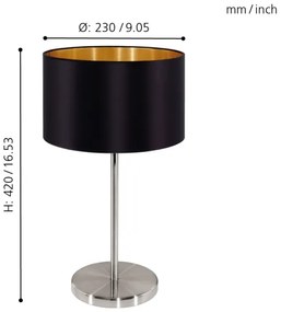 Lampă de masă Eglo 31627 MASERLO 1xE27/60W/230V