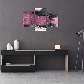 Tablou - Abstracție roz-roșu (90x60 cm)