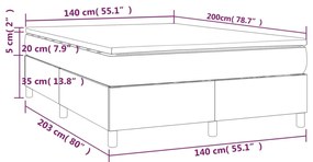 Pat box spring cu saltea, roz, 140x200 cm, catifea Roz, 35 cm, 140 x 200 cm