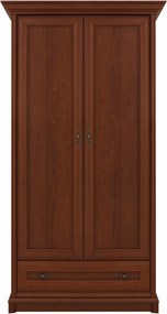 Dulap KENT, castan, PAL, cu 2 usi si un sertar, 110x66x205 cm