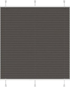 vidaXL Jaluzea plisată negru 120x100 cm Lățime țesătură 119,4 cm