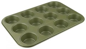 Forma pentru briose 12 Zenker 7456, 7 cm, Acoperire ILAG Maximizing Green, Pana la 180°C, Verde
