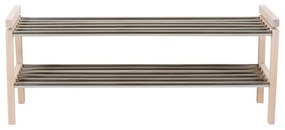 Pantofar în culoare naturală din lemn de stejar Confetti – Rowico