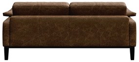 Canapea din piele MESONICA Musso, maro coniac, 173 cm