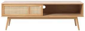 Comodă TV în culoare naturală cu aspect de lemn de stejar 150x50 cm Barrali – Unique Furniture