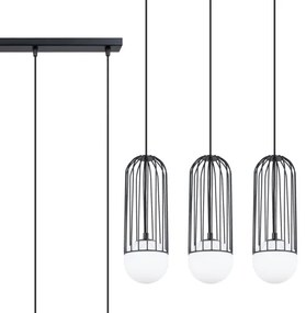 Lustră pe cablu Sollux SL.1334 BRINA 3xG9/8W/230V negru