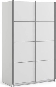 Șifonier cu uși glisante Tvilum Verona, 122x202 cm, alb