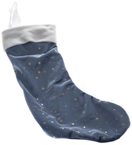 Ciorap cadouri de Crăciun Stars, 20 x 43 x 2cm, albastru