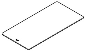 GROHE 40787L00 - Poliță din sticlă transparentă, 490 × 240 × 19 mm