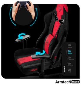 Scaun gaming Diablo X-Player 2.0 din material King Size: Crimson-Antracit Diablochairs